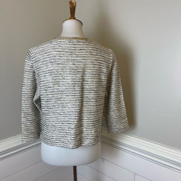 NWOT Jennifer Lopez Variegated & Sparkly Knit Jacket L FREE SHIP - Picture 3 of 5